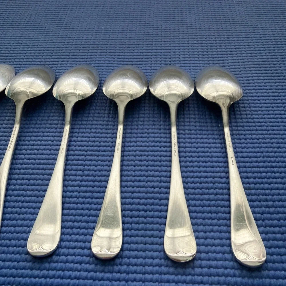 Vintage Birks Regency Plate pattern: Queen Mary- 8 Dinner Spoons 7